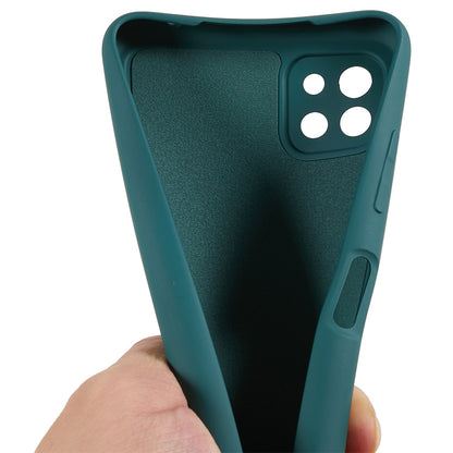 For Samsung Galaxy A22 5G (EU Version) Fiber Lining Rubberized TPU Cover Drop Resistant Phone Case