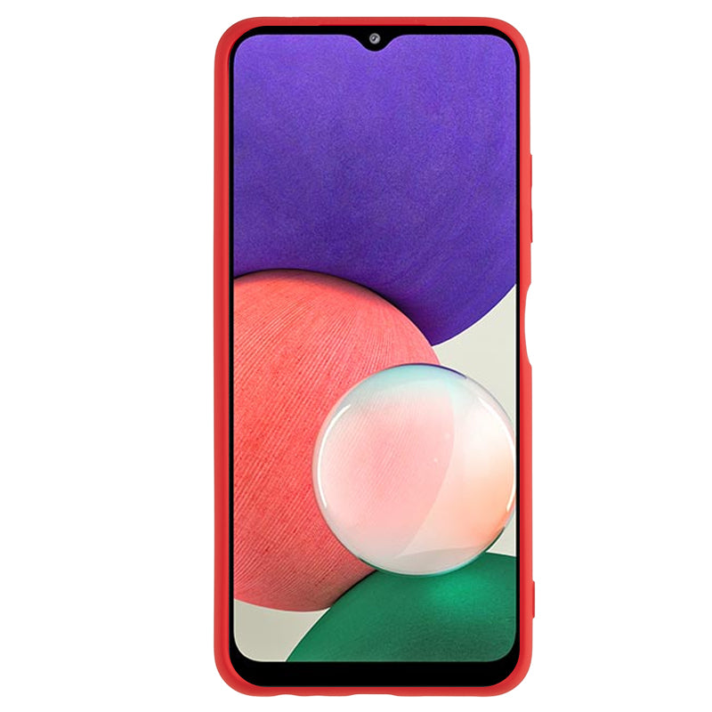 For Samsung Galaxy A22 5G (EU Version) Fiber Lining Rubberized TPU Cover Drop Resistant Phone Case