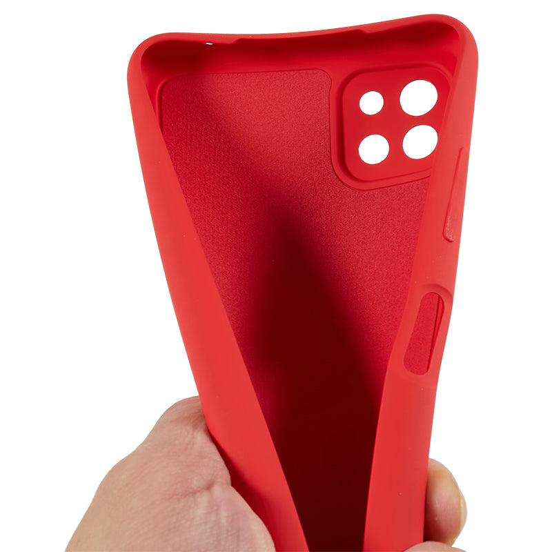 For Samsung Galaxy A22 5G (EU Version) Fiber Lining Rubberized TPU Cover Drop Resistant Phone Case