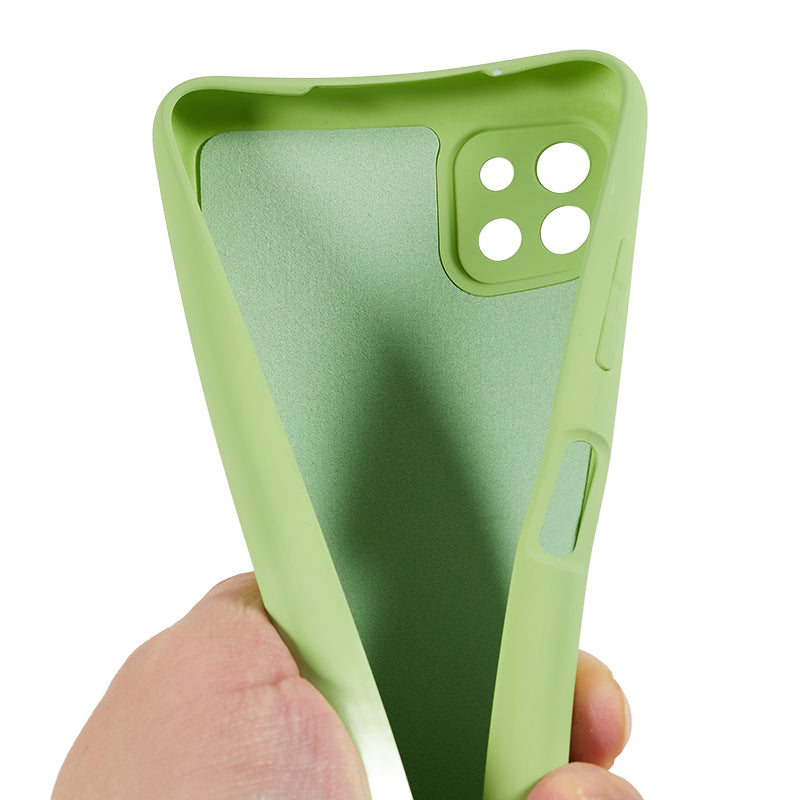 For Samsung Galaxy A22 5G (EU Version) Fiber Lining Rubberized TPU Cover Drop Resistant Phone Case