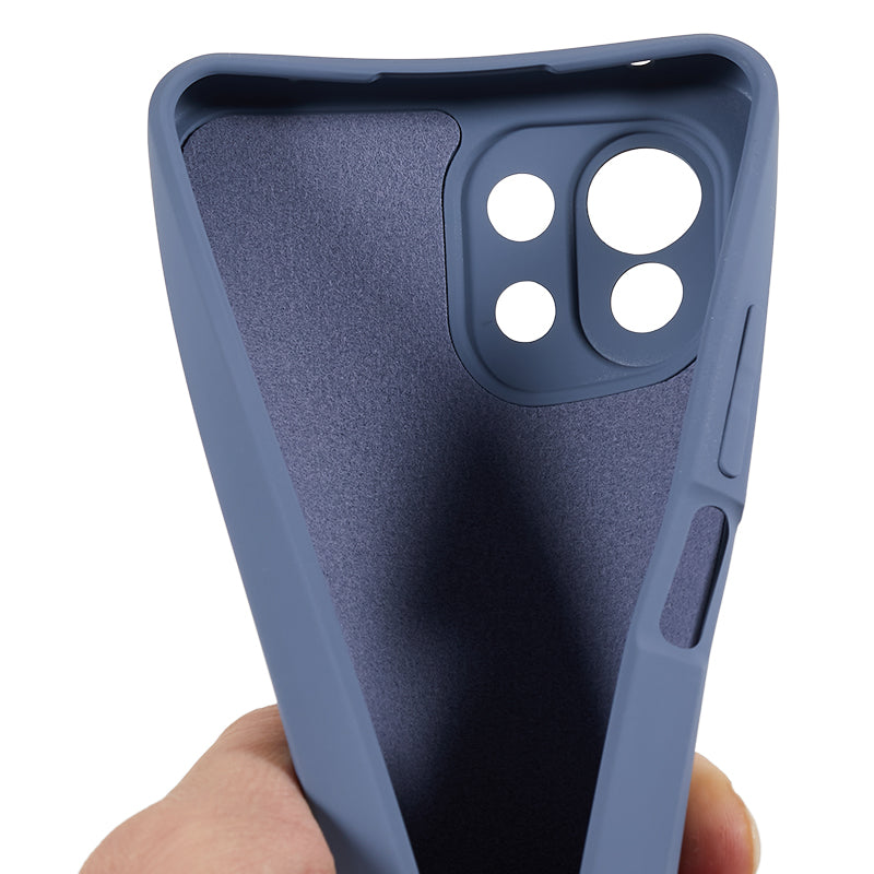 For Xiaomi 11 Lite 5G NE / Mi 11 Lite 5G / 4G Phone Case Soft Fiber Lining Rubberized TPU Cell Phone Cover