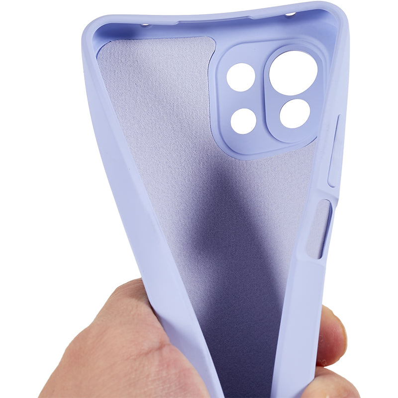 For Xiaomi 11 Lite 5G NE / Mi 11 Lite 5G / 4G Phone Case Soft Fiber Lining Rubberized TPU Cell Phone Cover