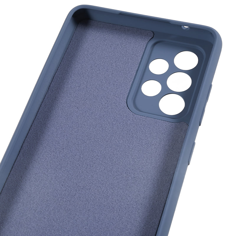 For Samsung Galaxy A52 4G / 5G / A52s 5G Rubberized Phone Case Fiber Lining TPU Back Cover