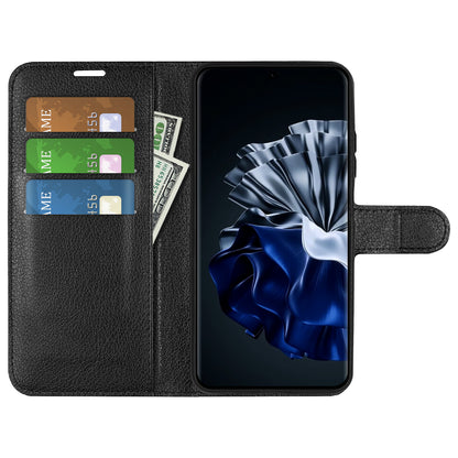 For Huawei P60 PU Leather Phone Stand Case Litchi Texture Wallet Phone Cover