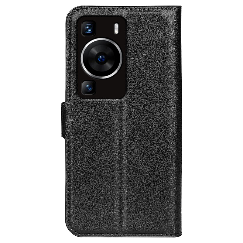 For Huawei P60 PU Leather Phone Stand Case Litchi Texture Wallet Phone Cover