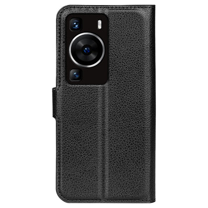 For Huawei P60 PU Leather Phone Stand Case Litchi Texture Wallet Phone Cover