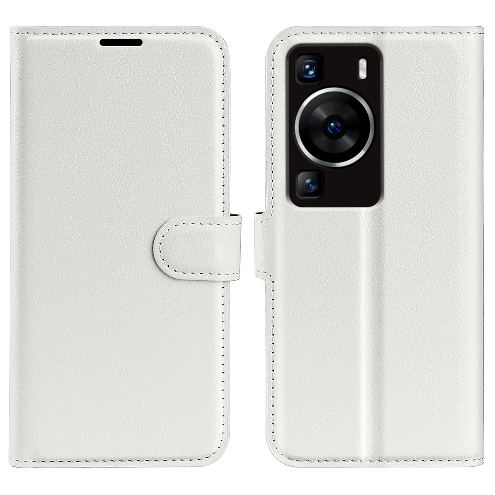 For Huawei P60 PU Leather Phone Stand Case Litchi Texture Wallet Phone Cover