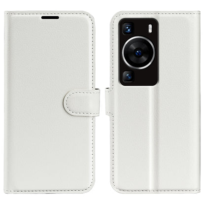 For Huawei P60 PU Leather Phone Stand Case Litchi Texture Wallet Phone Cover