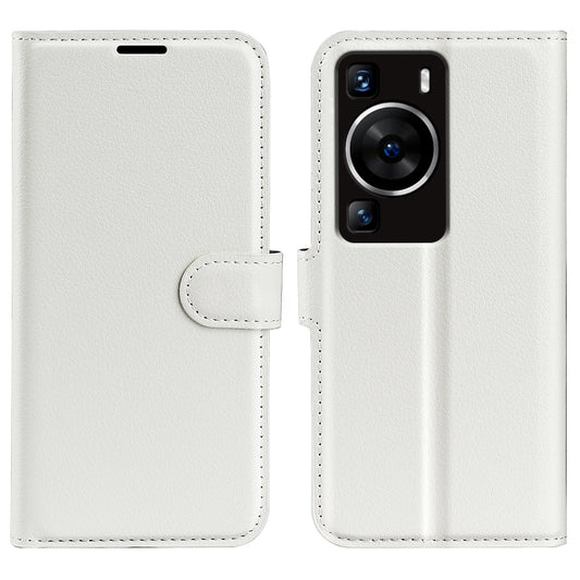 For Huawei P60 PU Leather Phone Stand Case Litchi Texture Wallet Phone Cover