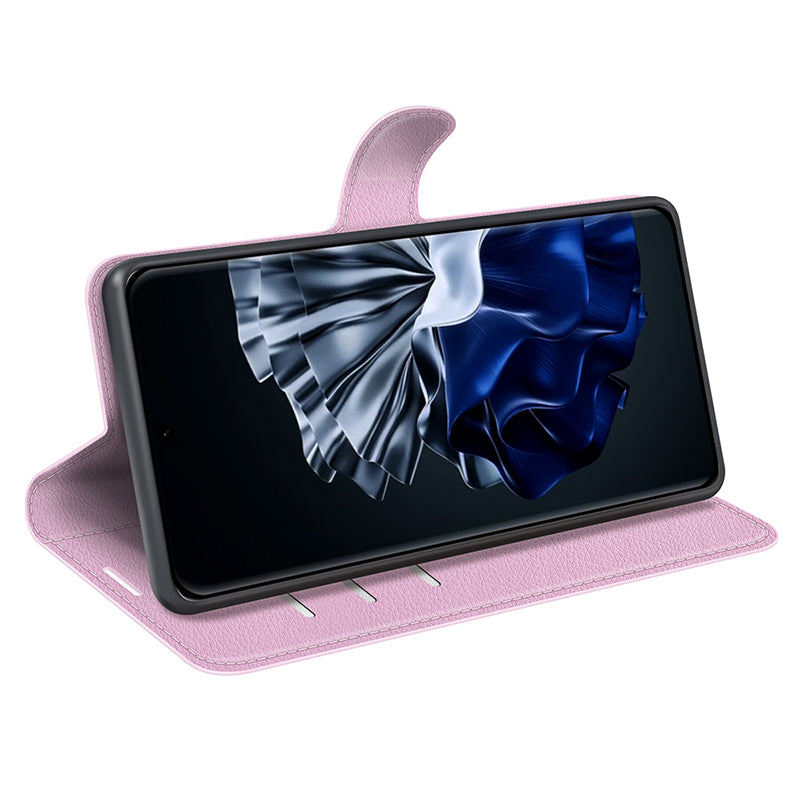 For Huawei P60 PU Leather Phone Stand Case Litchi Texture Wallet Phone Cover