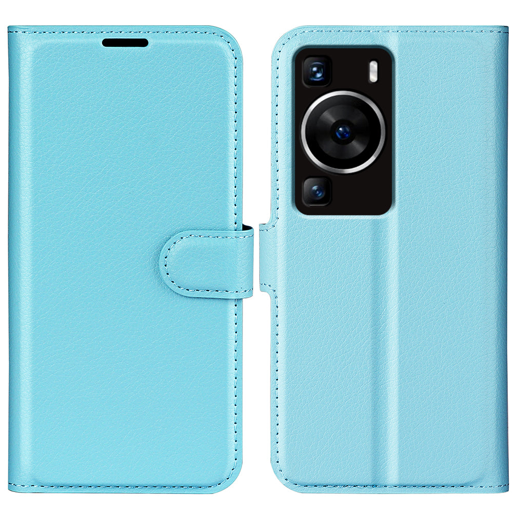 For Huawei P60 PU Leather Phone Stand Case Litchi Texture Wallet Phone Cover