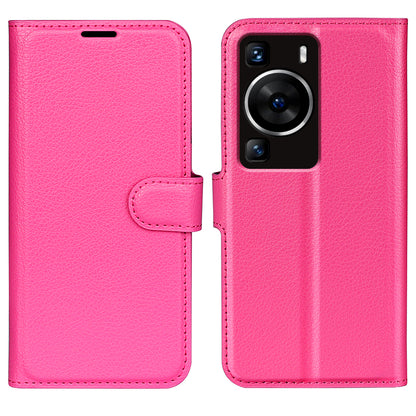 For Huawei P60 PU Leather Phone Stand Case Litchi Texture Wallet Phone Cover