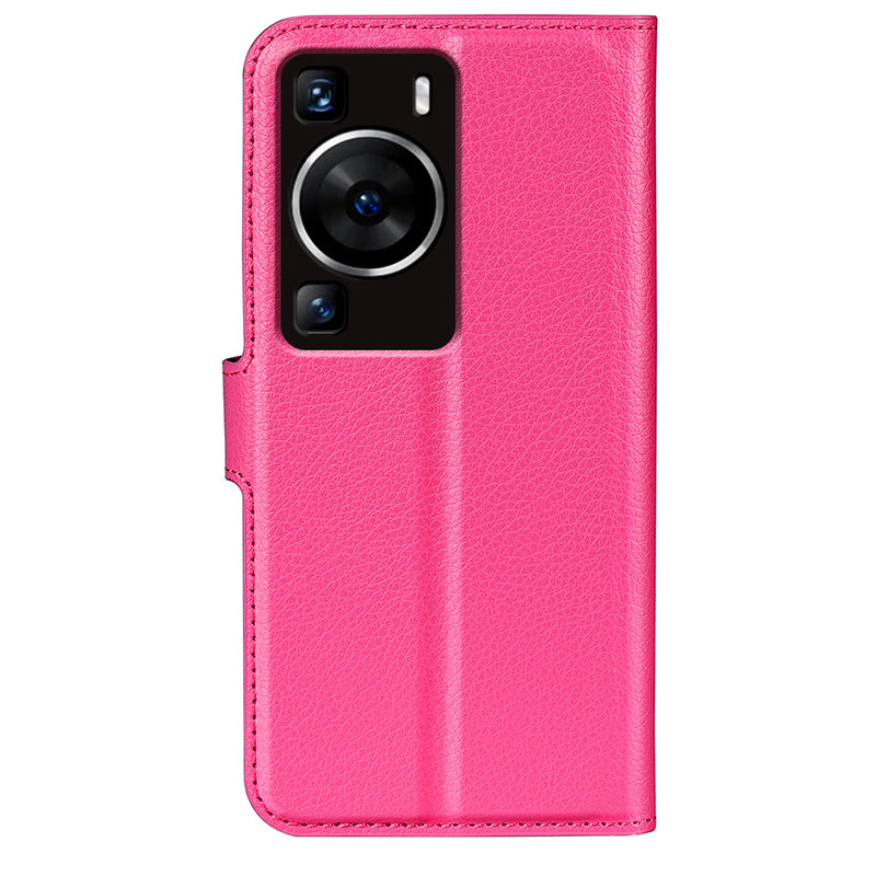 For Huawei P60 PU Leather Phone Stand Case Litchi Texture Wallet Phone Cover