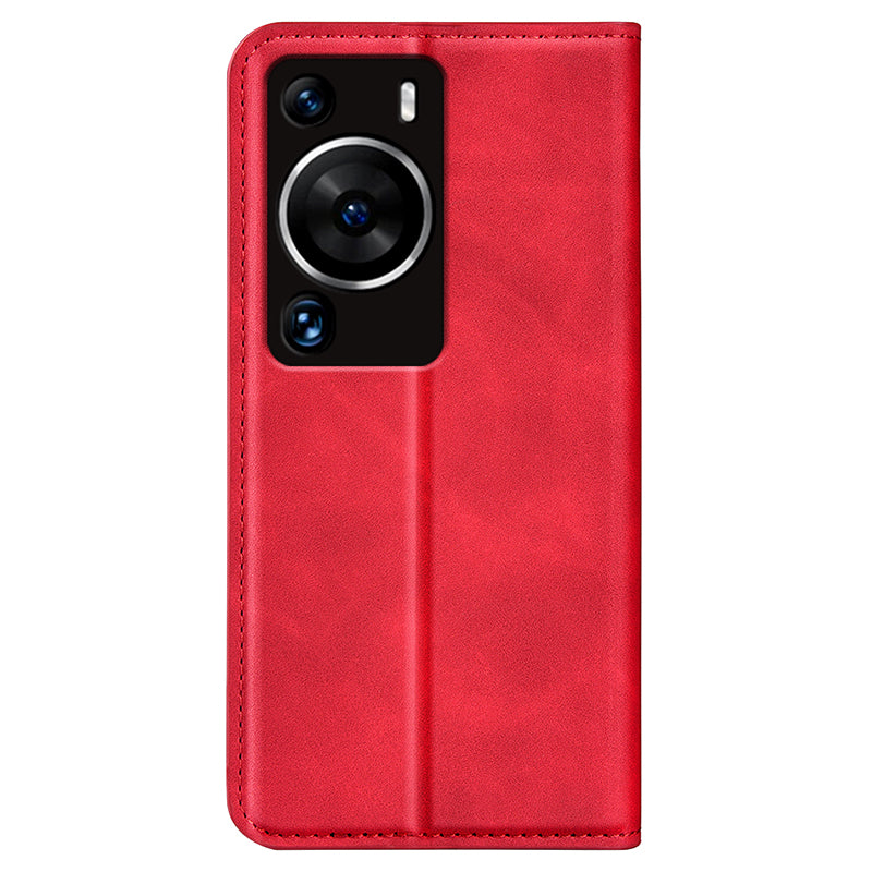 For Huawei P60 Pro Skin-touch Leather Phone Wallet Case Folio Flip Stand Phone Cover