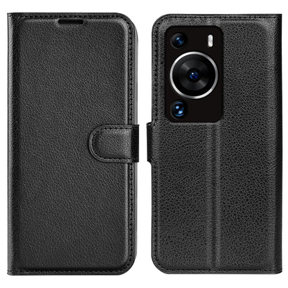 For Huawei P60 Pro Litchi Texture Phone Leather Case Wallet Stand Anti-drop Phone Cover