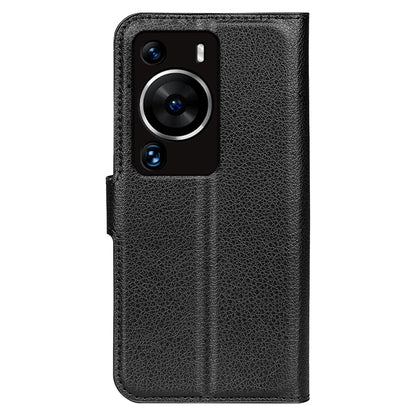 For Huawei P60 Pro Litchi Texture Phone Leather Case Wallet Stand Anti-drop Phone Cover