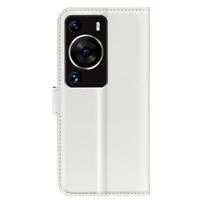 For Huawei P60 Pro Litchi Texture Phone Leather Case Wallet Stand Anti-drop Phone Cover