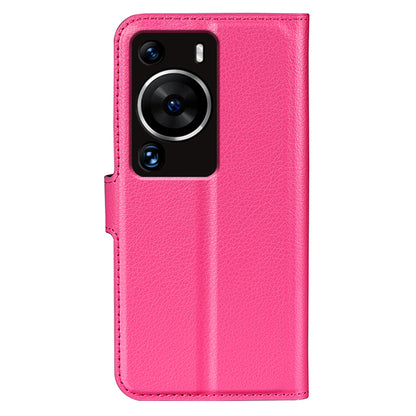 For Huawei P60 Pro Litchi Texture Phone Leather Case Wallet Stand Anti-drop Phone Cover