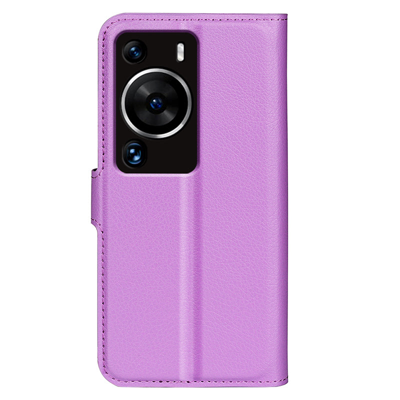 For Huawei P60 Pro Litchi Texture Phone Leather Case Wallet Stand Anti-drop Phone Cover