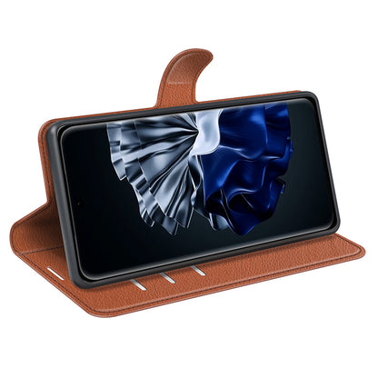 For Huawei P60 Pro Litchi Texture Phone Leather Case Wallet Stand Anti-drop Phone Cover