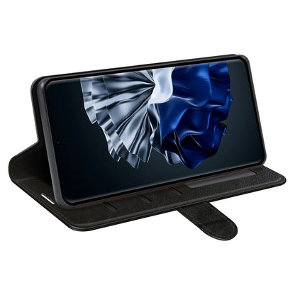 For Huawei P60 Pro PU Leather Wallet Case Crazy Horse Texture Foldable Stand Phone Cover