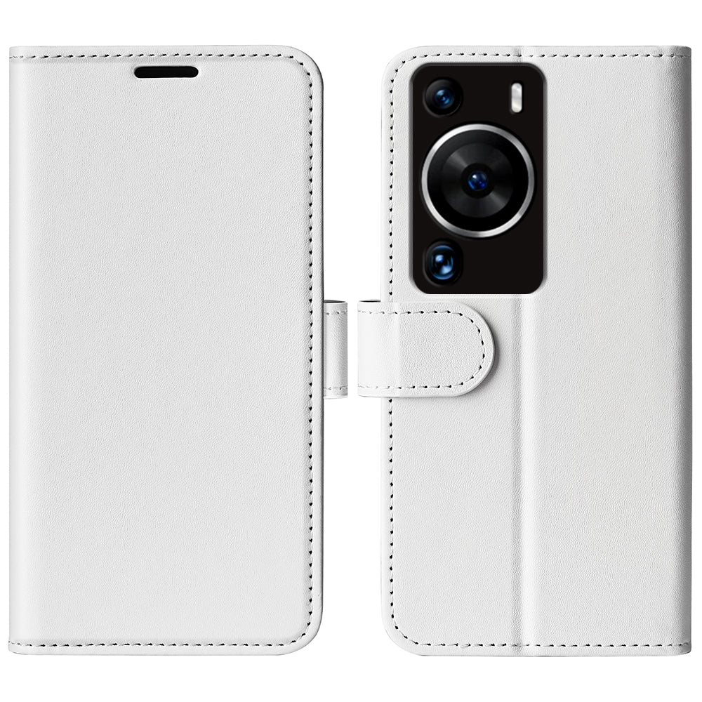 For Huawei P60 Pro PU Leather Wallet Case Crazy Horse Texture Foldable Stand Phone Cover