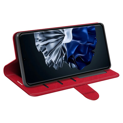 For Huawei P60 Pro PU Leather Wallet Case Crazy Horse Texture Foldable Stand Phone Cover