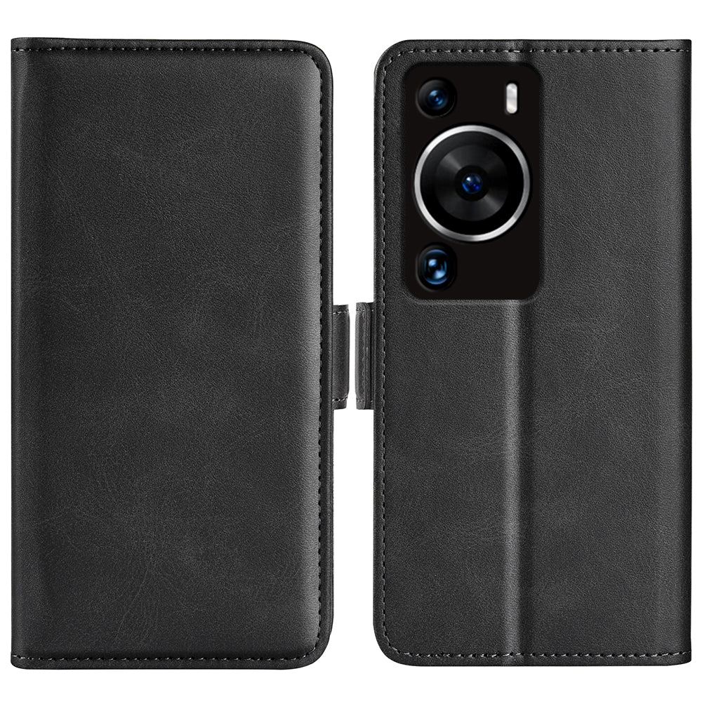For Huawei P60 Pro PU Leather Case Calf Texture Stand Wallet Phone Cover