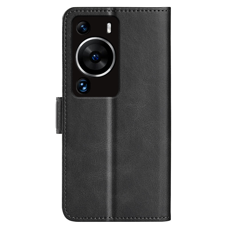 For Huawei P60 Pro PU Leather Case Calf Texture Stand Wallet Phone Cover