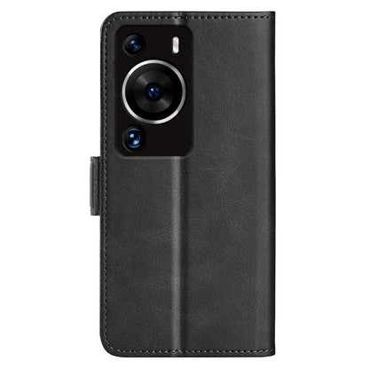 For Huawei P60 Pro PU Leather Case Calf Texture Stand Wallet Phone Cover