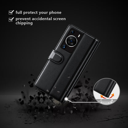 For Huawei P60 / P60 Pro Genuine Split Leather Case Cell Phone Wallet Stand Protective Cover