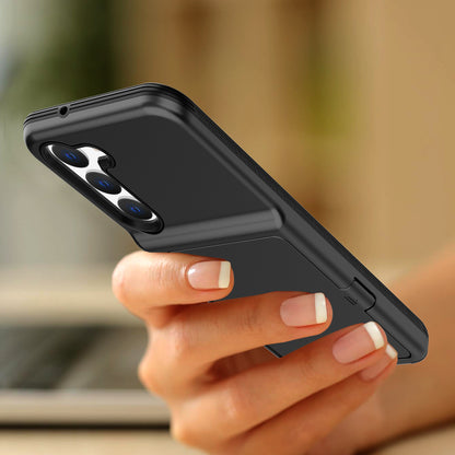 For Samsung Galaxy S23+ Cardcase Series Mirror Function Phone Case Kickstand Card Holder Thickened Phone Cover