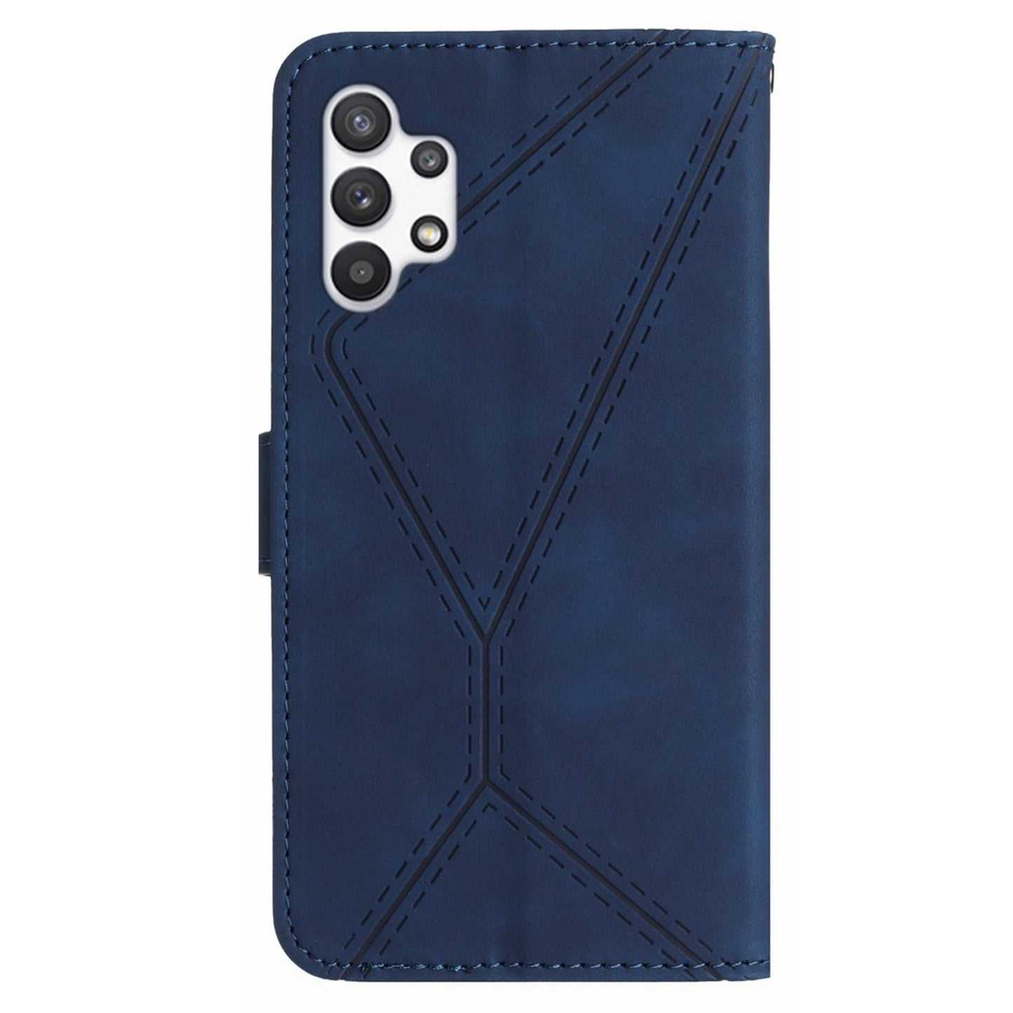 HT05 For Samsung Galaxy A13 4G Phone Leather Case Imprinted Line Wallet Stand Phone Cover