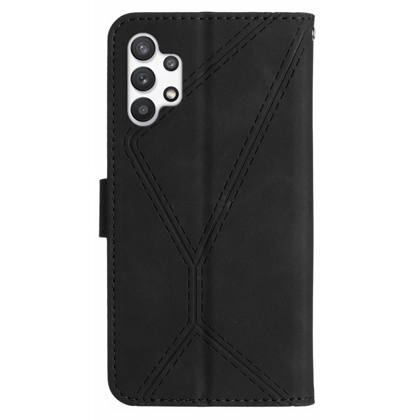 HT05 For Samsung Galaxy A13 4G Phone Leather Case Imprinted Line Wallet Stand Phone Cover