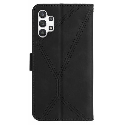 HT05 For Samsung Galaxy A13 4G Phone Leather Case Imprinted Line Wallet Stand Phone Cover