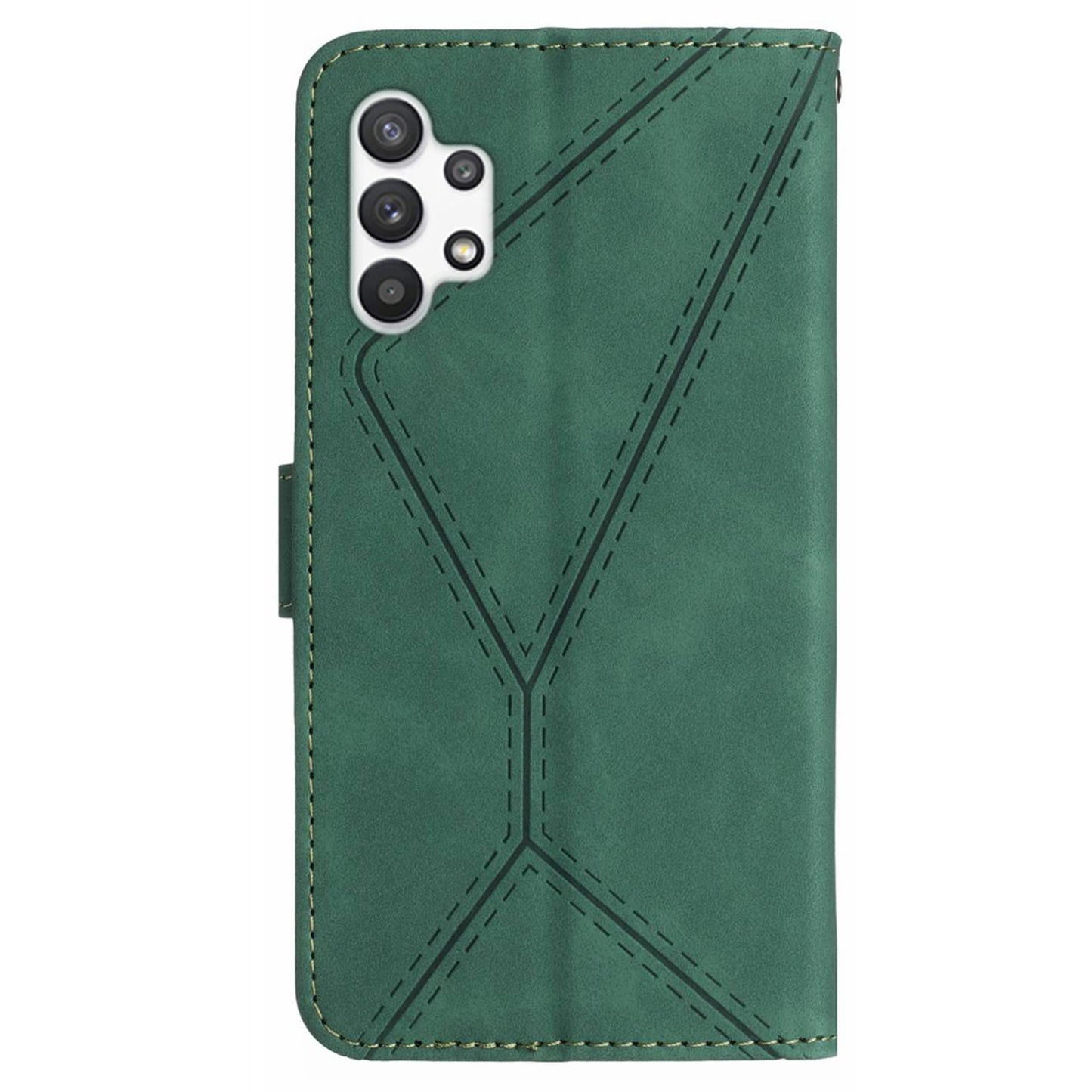 HT05 For Samsung Galaxy A13 4G Phone Leather Case Imprinted Line Wallet Stand Phone Cover