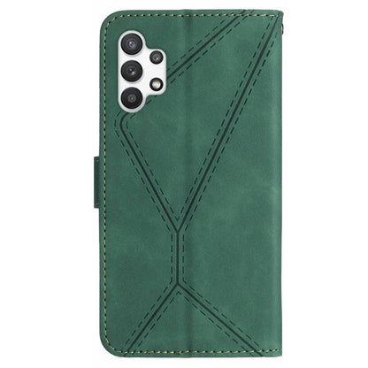 HT05 For Samsung Galaxy A13 4G Phone Leather Case Imprinted Line Wallet Stand Phone Cover