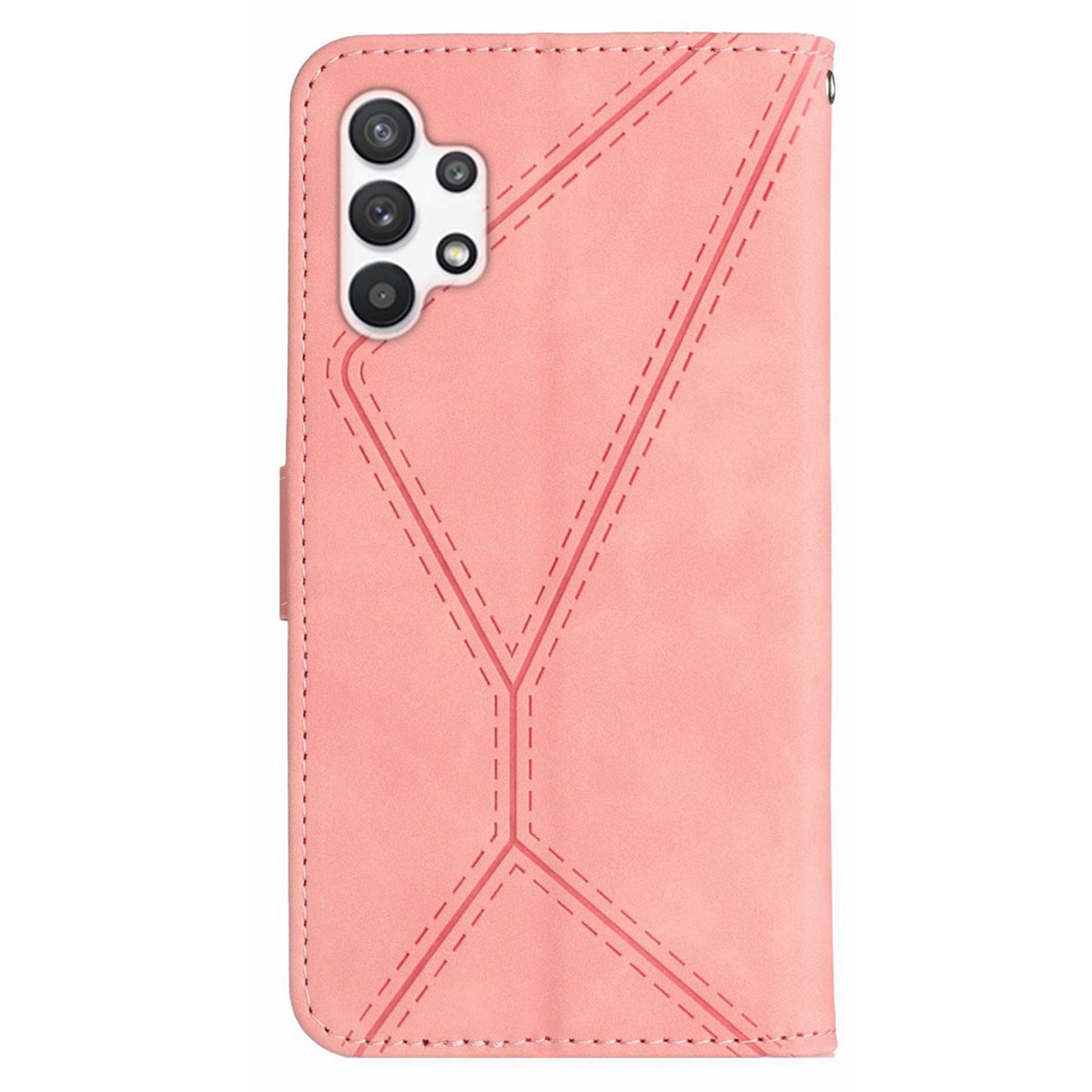 HT05 For Samsung Galaxy A13 4G Phone Leather Case Imprinted Line Wallet Stand Phone Cover