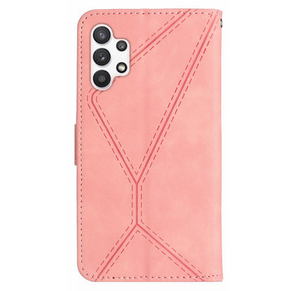 HT05 For Samsung Galaxy A13 4G Phone Leather Case Imprinted Line Wallet Stand Phone Cover