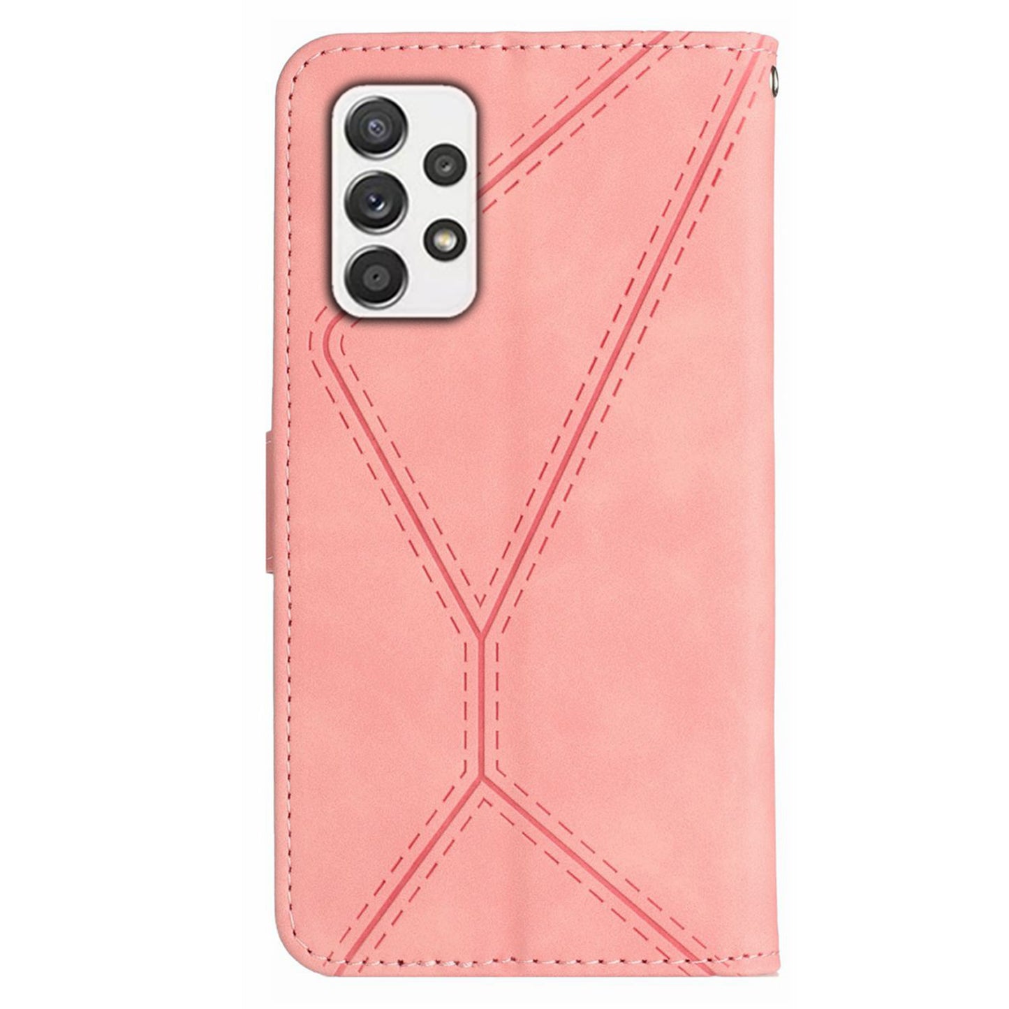 HT05 Phone Flip Case for Samsung Galaxy A53 5G Leather Cover Skin-touch Wallet Shell with Strap