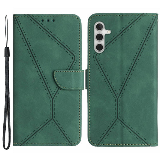 HT05 For Samsung Galaxy A13 5G / A04s 4G (164.7 x 76.7 x 9.1 mm) / A04 4G (164.4 x 76.3 x 9.1 mm) PU Leather Cover Wallet Phone Case