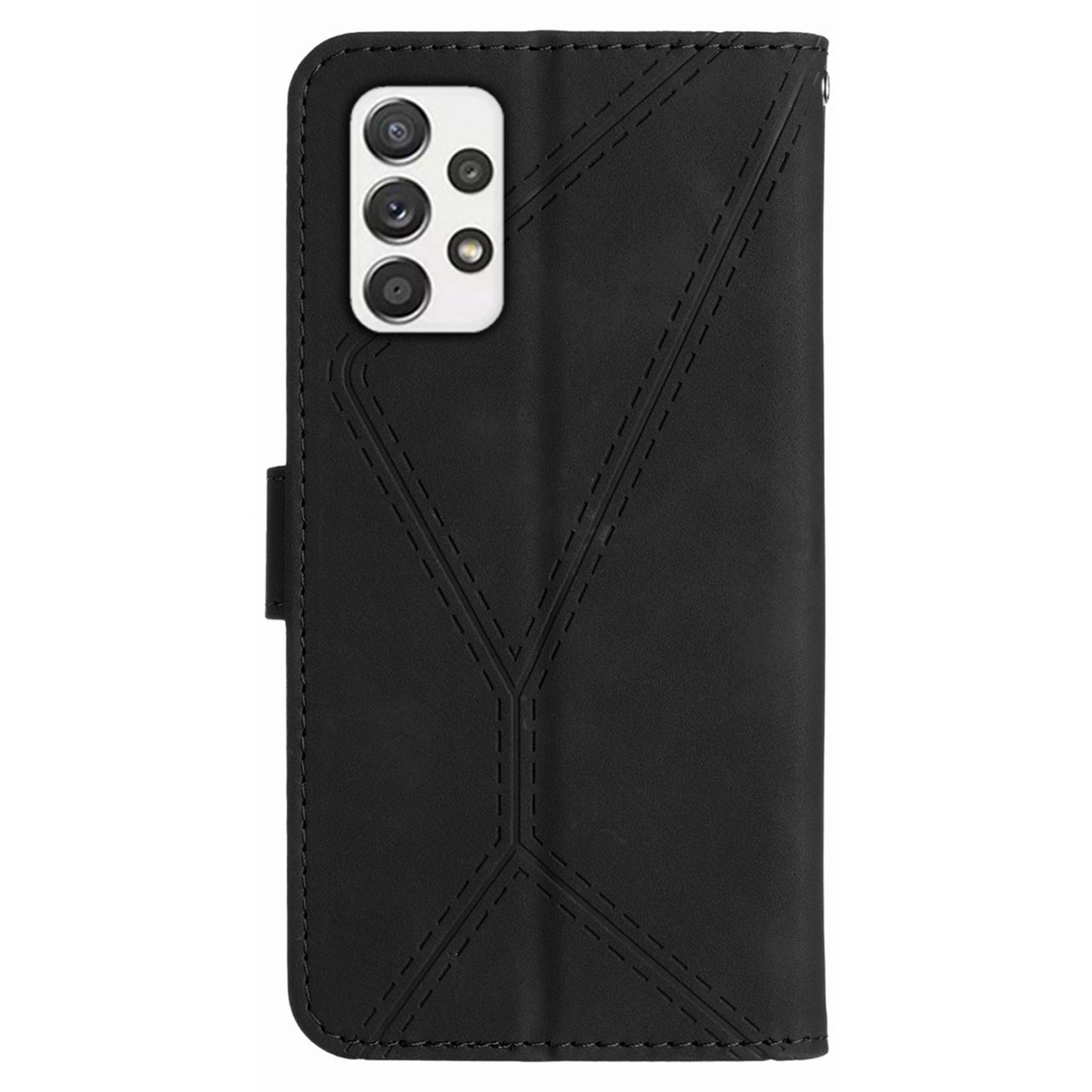For Samsung Galaxy A52 4G / A52 5G / A52s 5G PU Leather Case HT05 Skin-touch Wallet Phone Shell with Strap