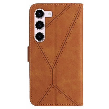 HT05 Shockproof Phone Case for Samsung Galaxy S23 Skin-touch PU Leather Wallet Cover with Strap