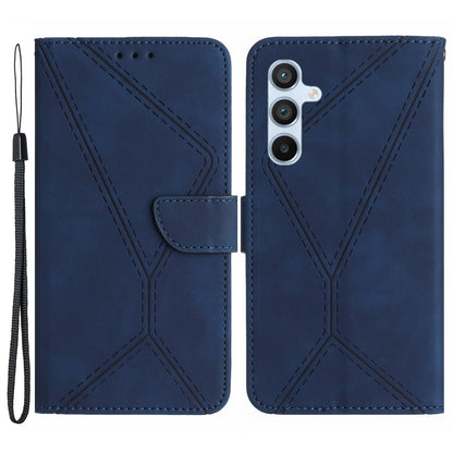 HT05 Skin-touch PU Leather Cover for Samsung Galaxy M54 5G / F54 5G Anti-Drop Wallet Phone Case with Strap