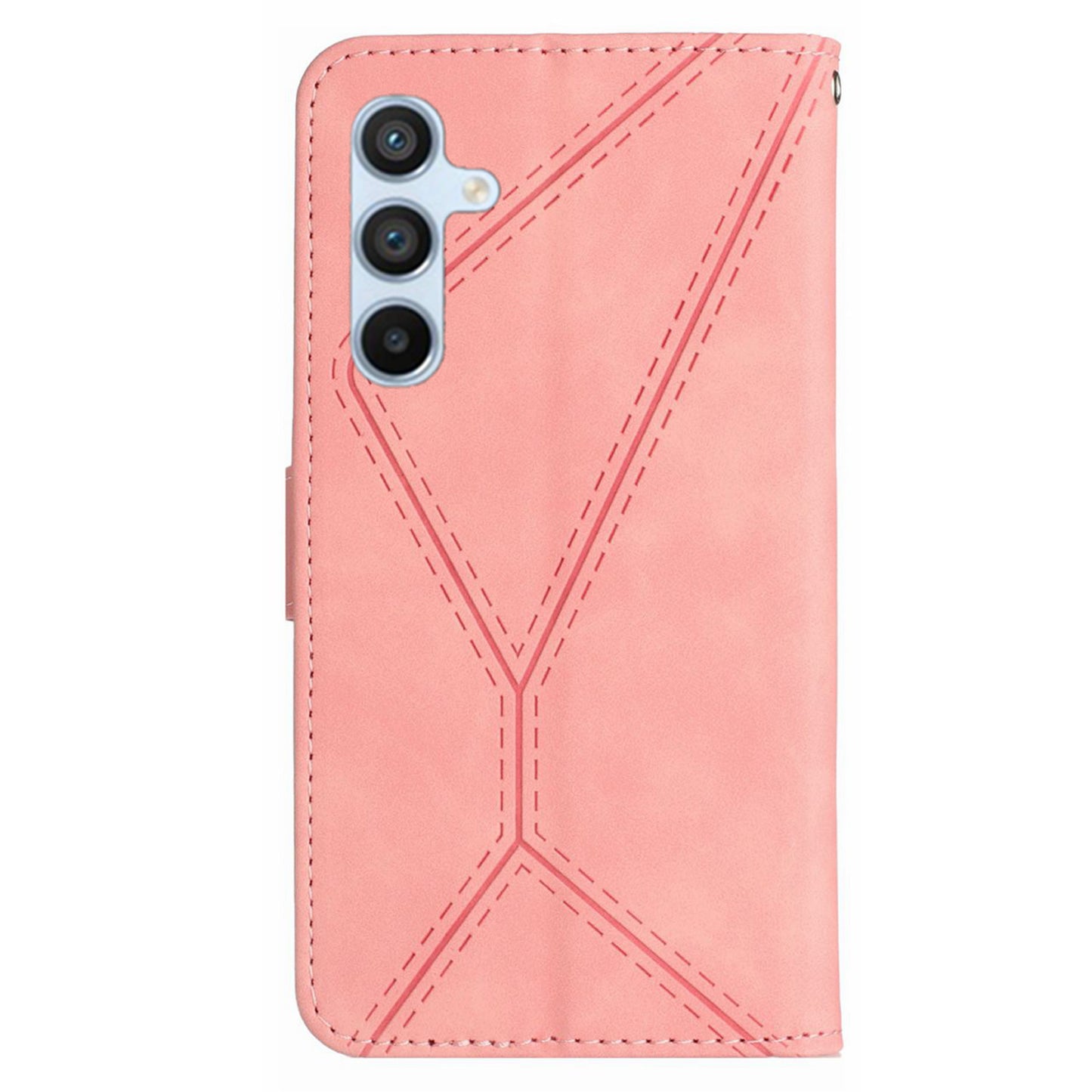 HT05 Skin-touch PU Leather Cover for Samsung Galaxy M54 5G / F54 5G Anti-Drop Wallet Phone Case with Strap