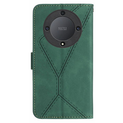 For Honor Magic5 Lite 5G / X9a 5G Anti-Drop Phone Case HT05 Skin-touch PU Leather Wallet Cover with Strap