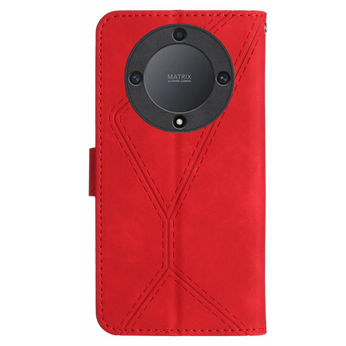 For Honor Magic5 Lite 5G / X9a 5G Anti-Drop Phone Case HT05 Skin-touch PU Leather Wallet Cover with Strap