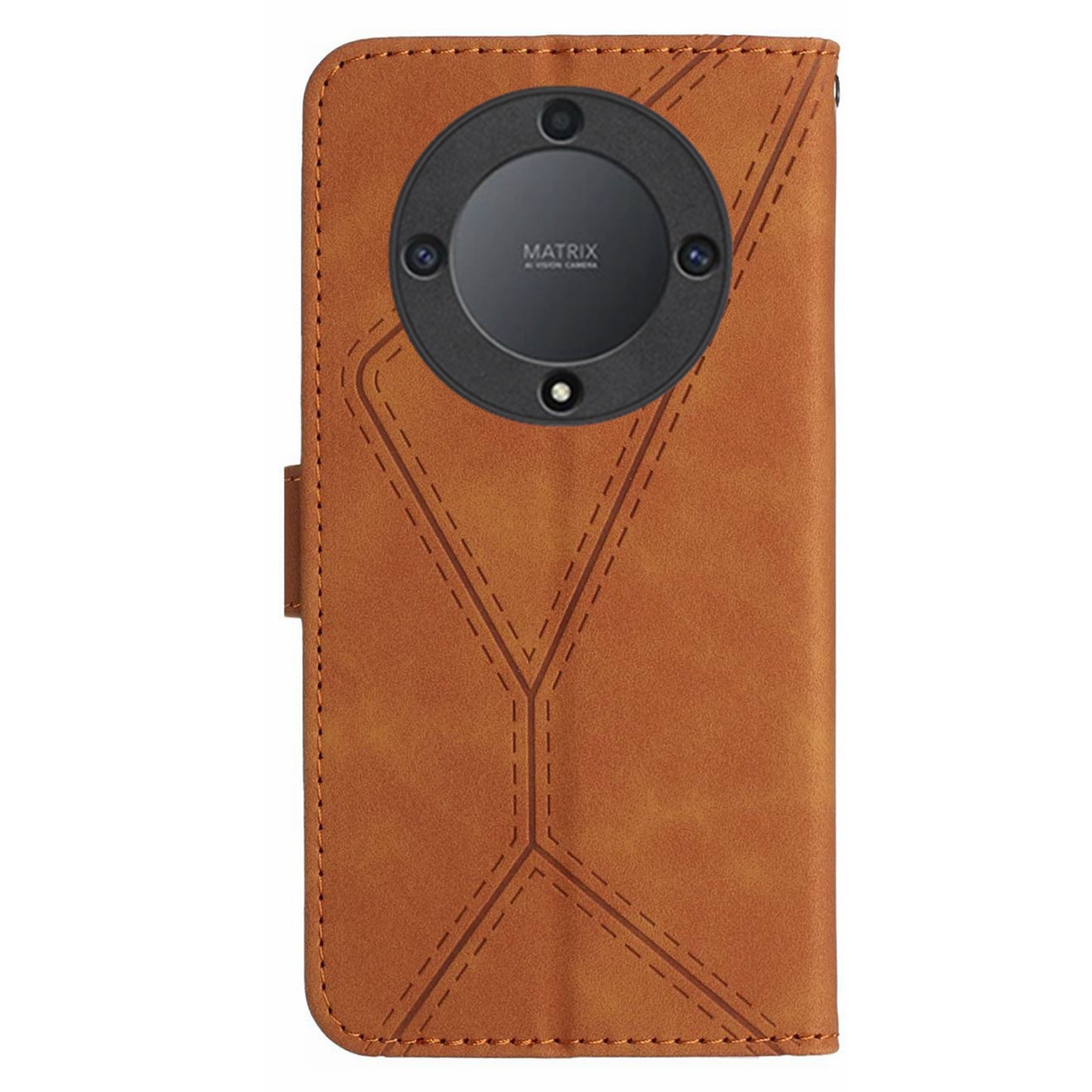For Honor Magic5 Lite 5G / X9a 5G Anti-Drop Phone Case HT05 Skin-touch PU Leather Wallet Cover with Strap