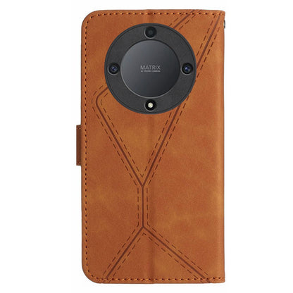 For Honor Magic5 Lite 5G / X9a 5G Anti-Drop Phone Case HT05 Skin-touch PU Leather Wallet Cover with Strap