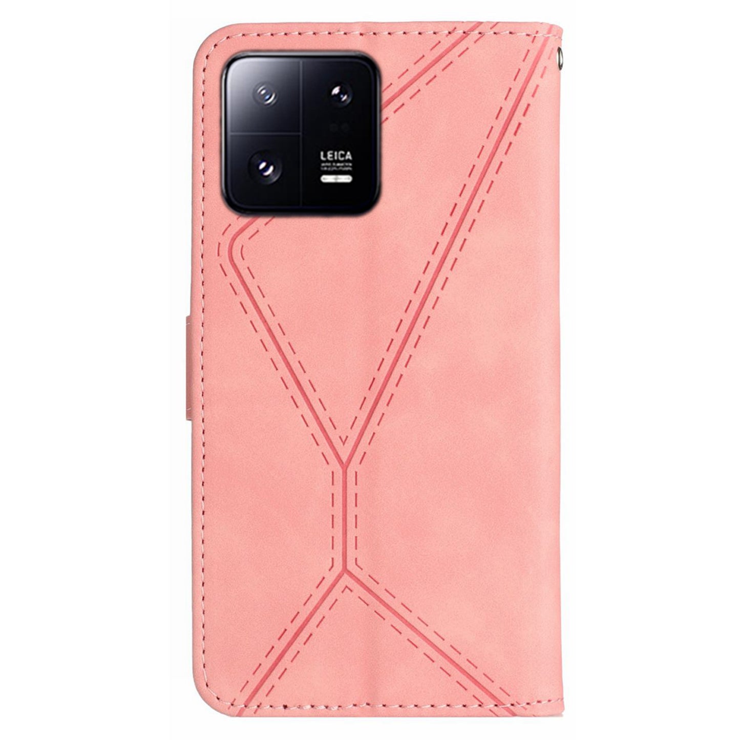 HT05 Skin-touch Phone Case for Xiaomi 13 Pro 5G PU Leather Flip Cover Anti-Drop Wallet Phone Shell with Strap
